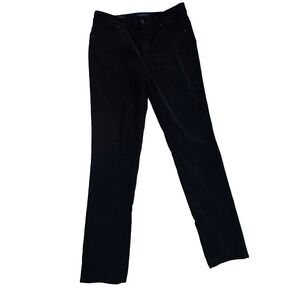 Talbots Pants Women's 6 High Waist Straight Leg Corduroy 5 Pocket Black Stretch